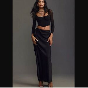 Anthropologie Mesh Crop Corset Top